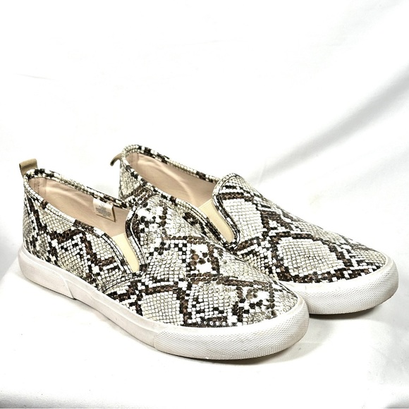 Tommy Bahama Faux Snakeskin Slip-On Sneakers Neutral Casualcore Size 10 Resort - Picture 3 of 12